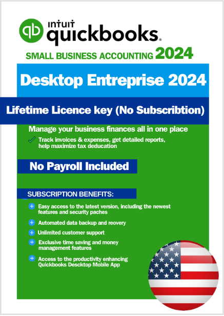 QuickBooks Desktop Enterprise 2024 | 3 Users | Lifetime Licence (No subscription)