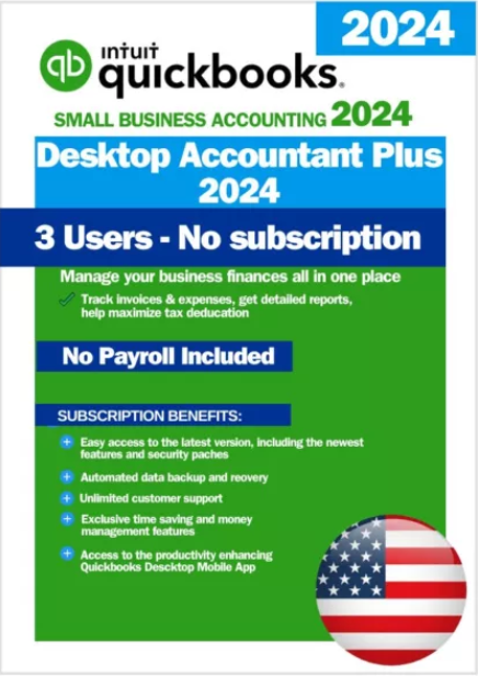 QuickBooks Desktop Accountant Plus 2024 | 3 Users | Lifetime Subscription